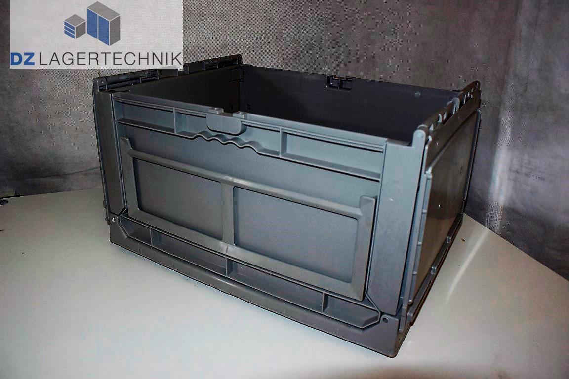 Faltkiste mit Deckel in grau 390x290x225 mm