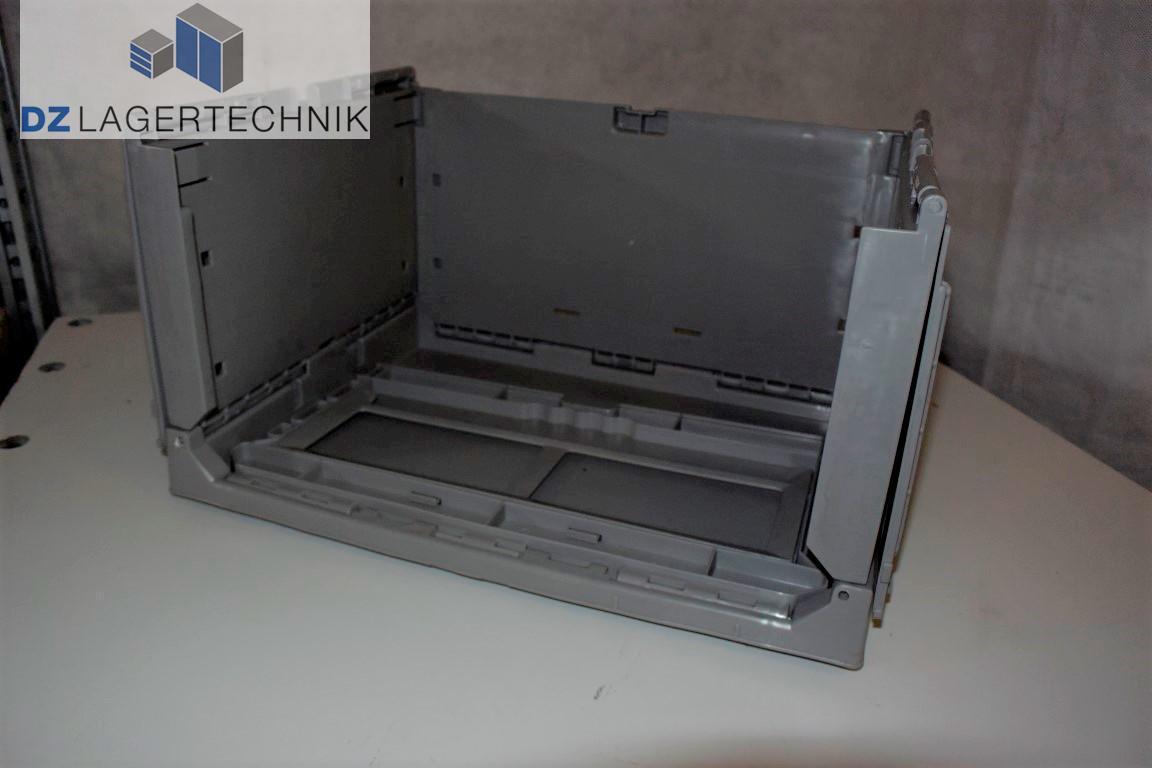 Faltkiste mit Deckel in grau 390x290x225 mm