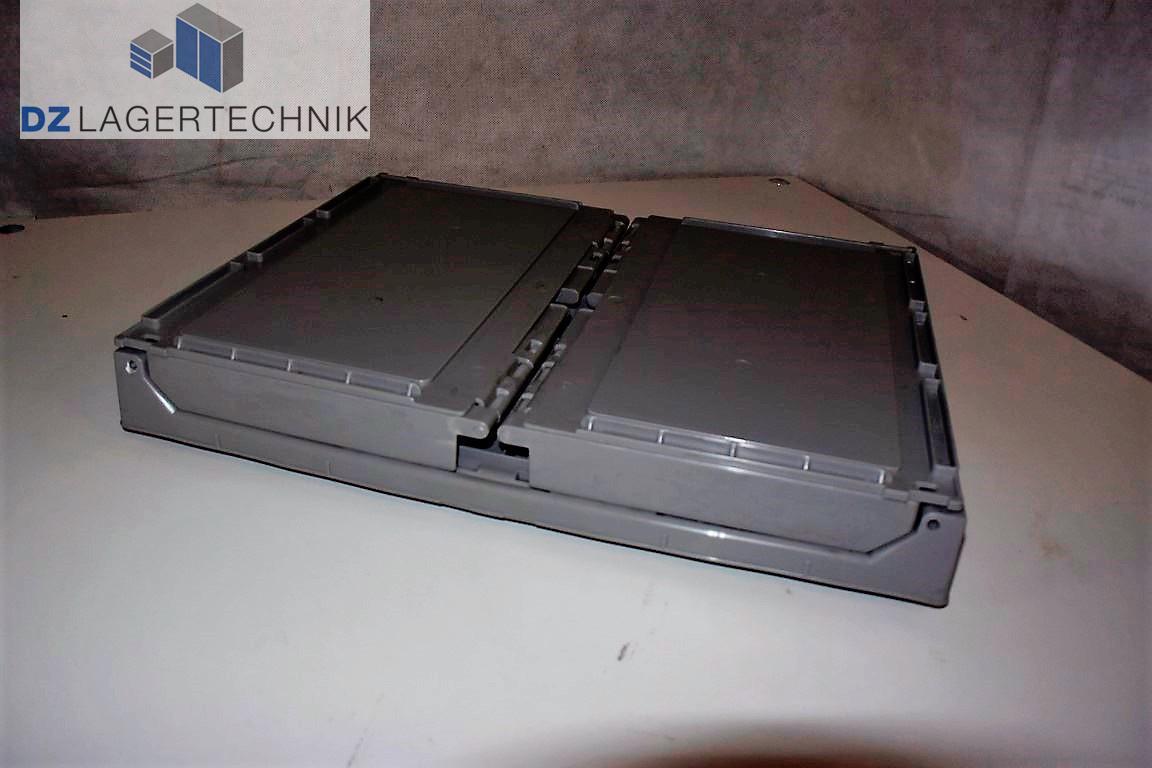 Faltkiste mit Deckel in grau 390x290x225 mm