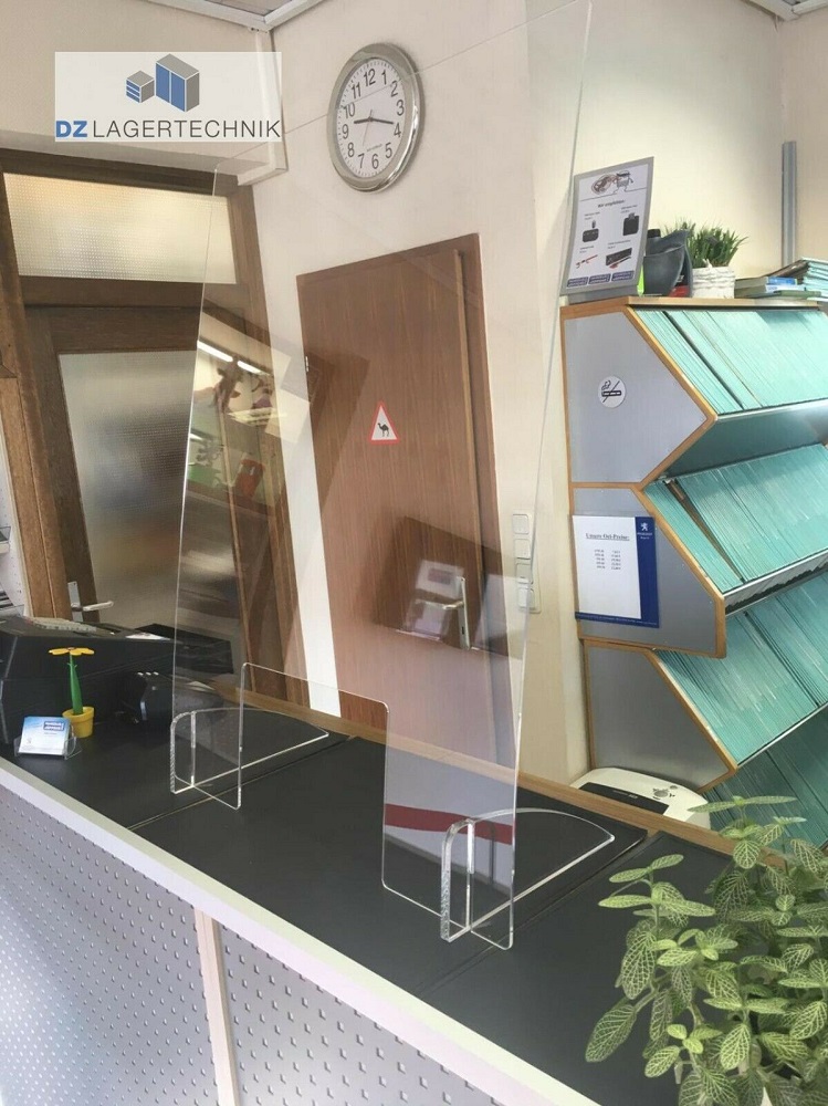 Schutzscheibe / Spuckschutz aus Acrylglas 900x680 mm