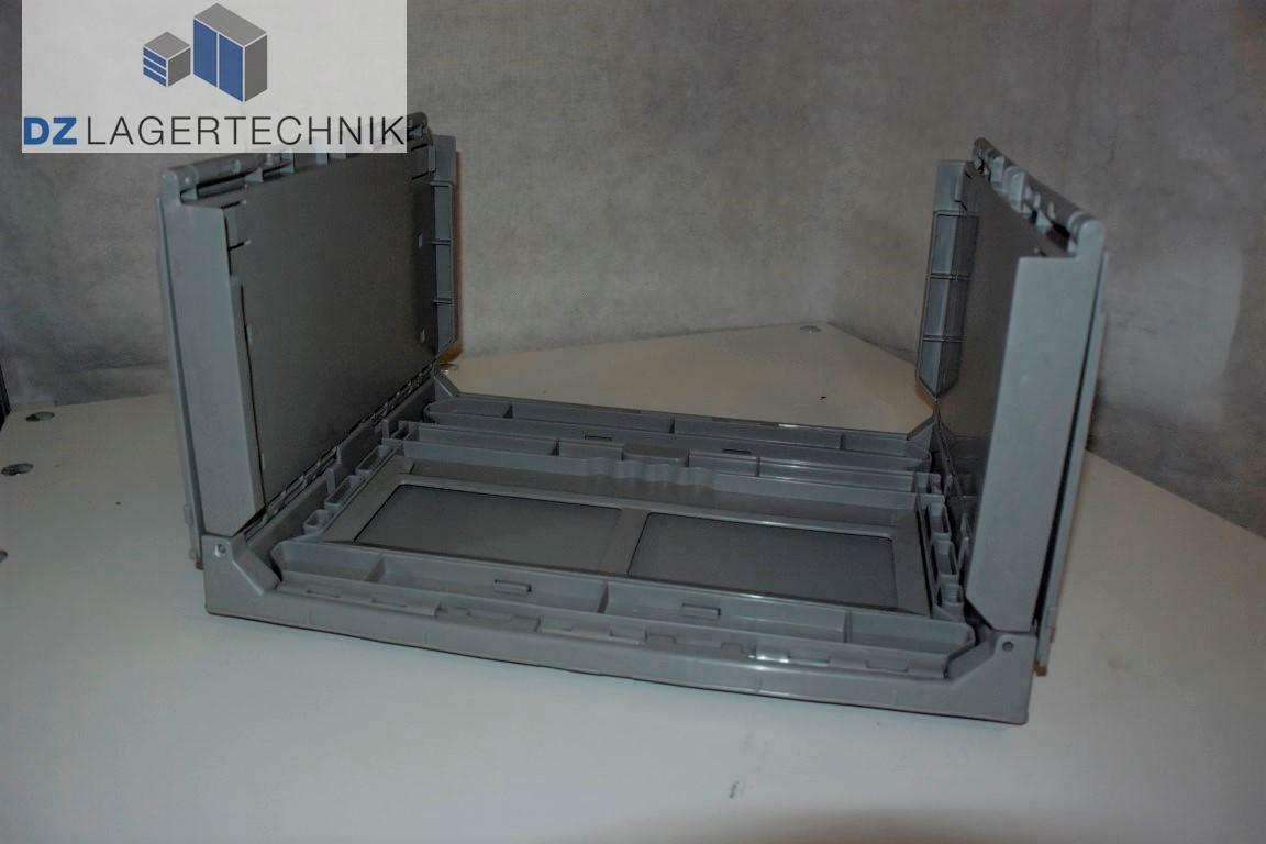 Faltkiste mit Deckel in grau 390x290x225 mm