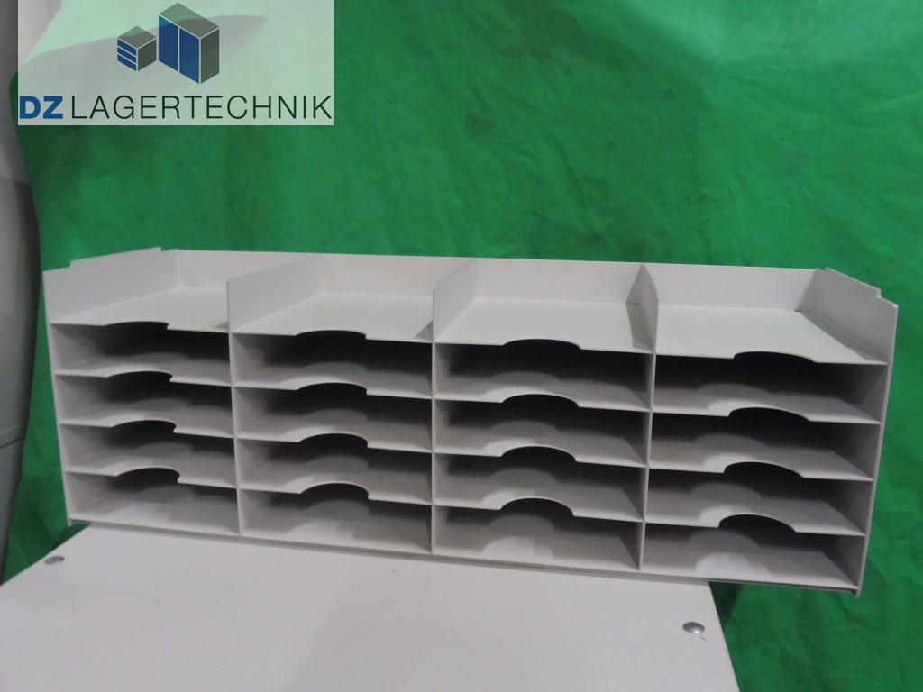 Paperflow Sortierstation mit 20 Fächern lichtgrau