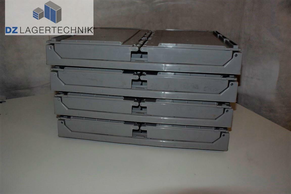 Faltkiste mit Deckel in grau 390x290x225 mm