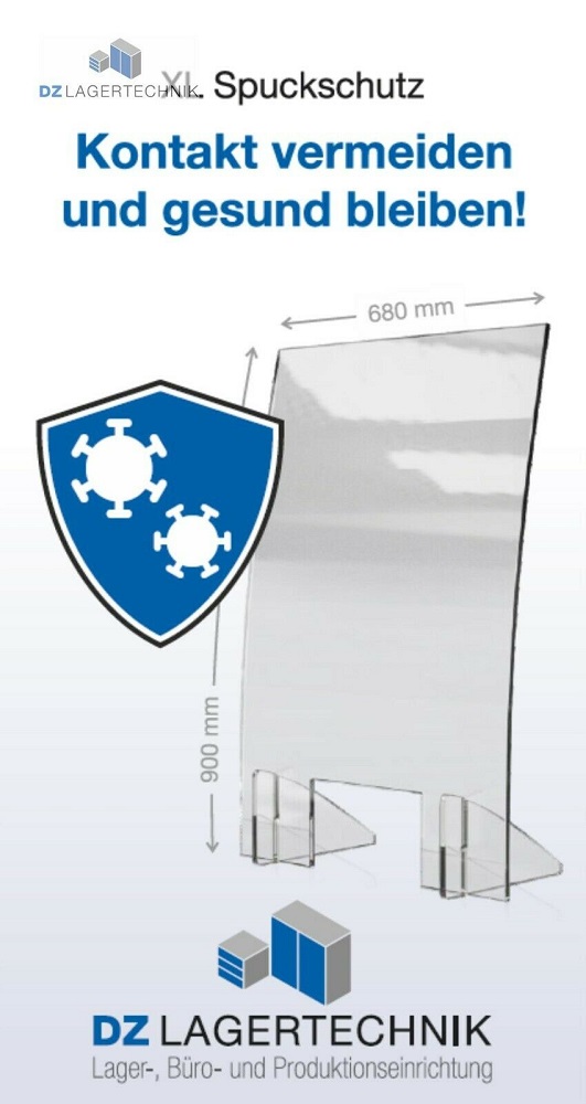 Schutzscheibe / Spuckschutz aus Acrylglas 900x680 mm